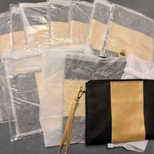 Black and Gold Wristlet Clutch